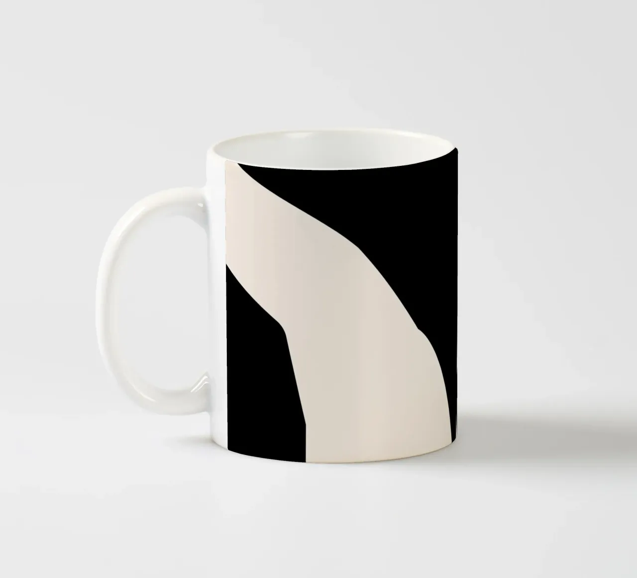 Abstract contrast art - modern & expressive ceramic mug by Whole©