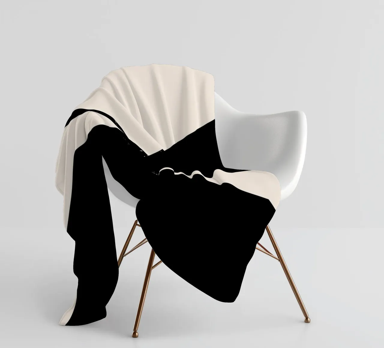 Abstract contrast art - modern & expressive fleece blanket by Whole©