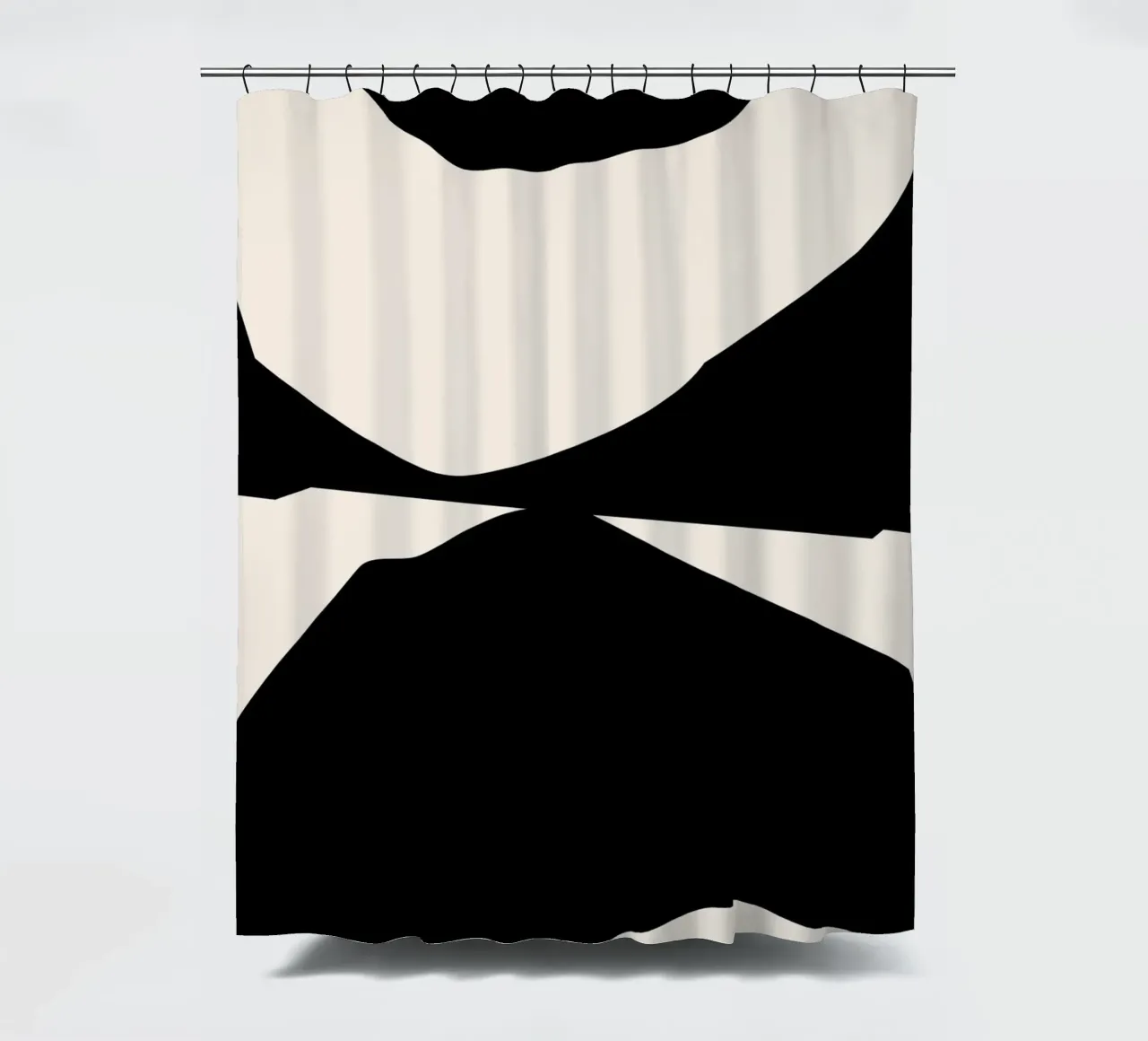 Abstract contrast art - modern & expressive shower curtain by Whole©