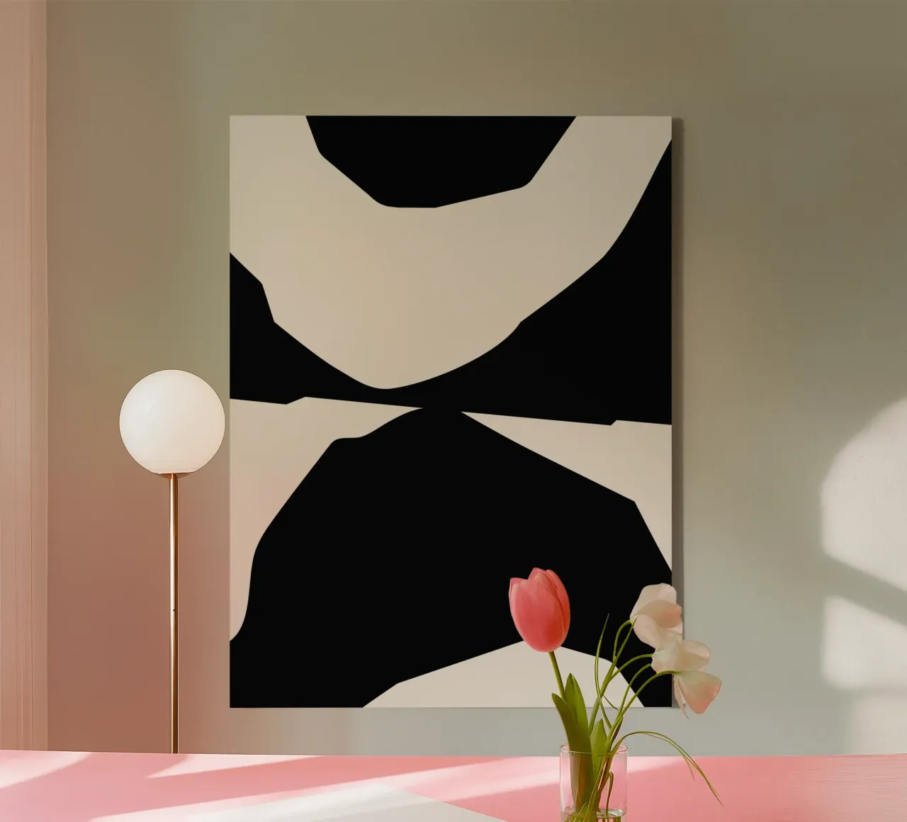 Abstract contrast art - modern & expressive canvas by Whole©