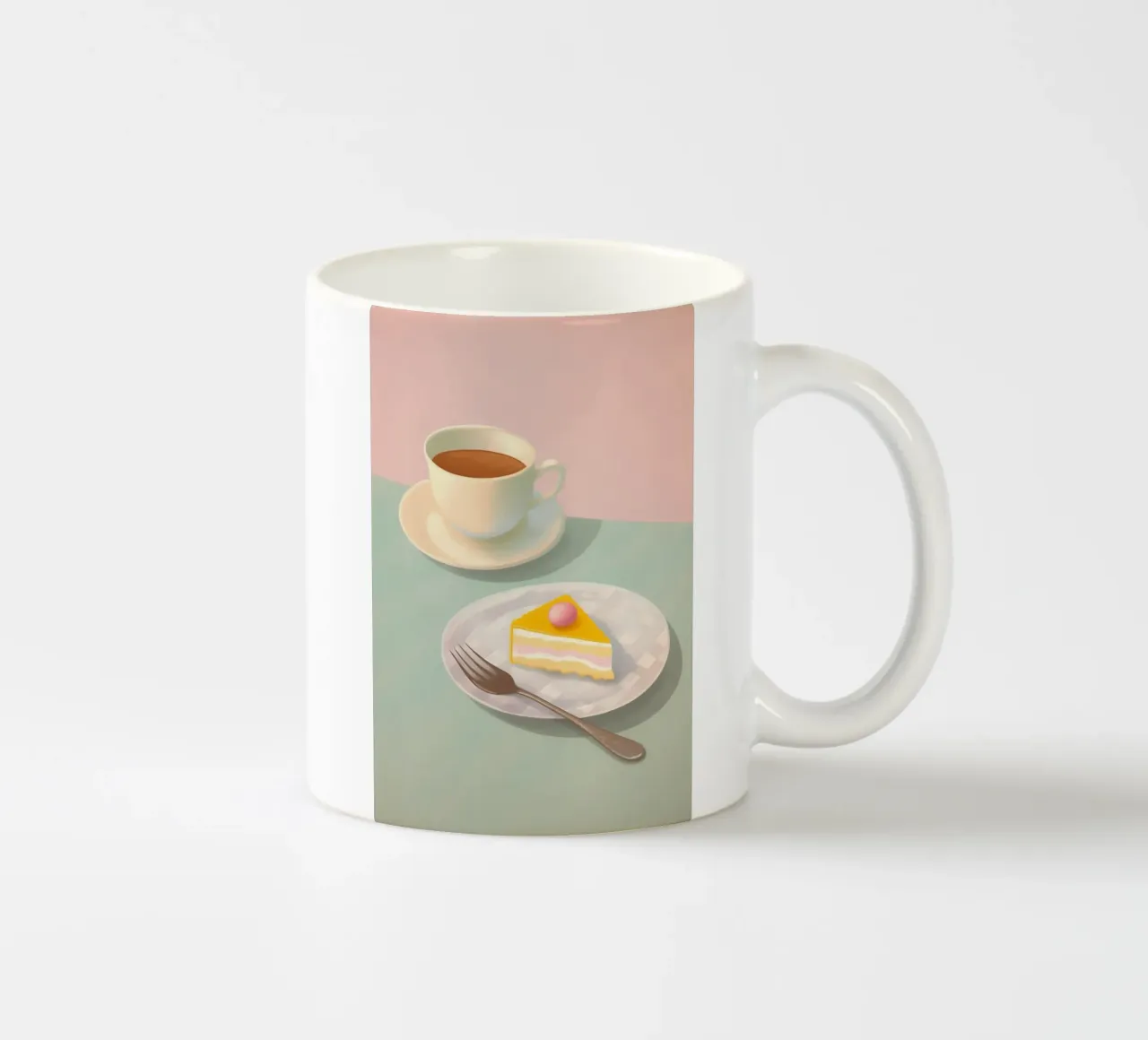 Tempo di torte in pastello tazza in ceramica da Carinaprint