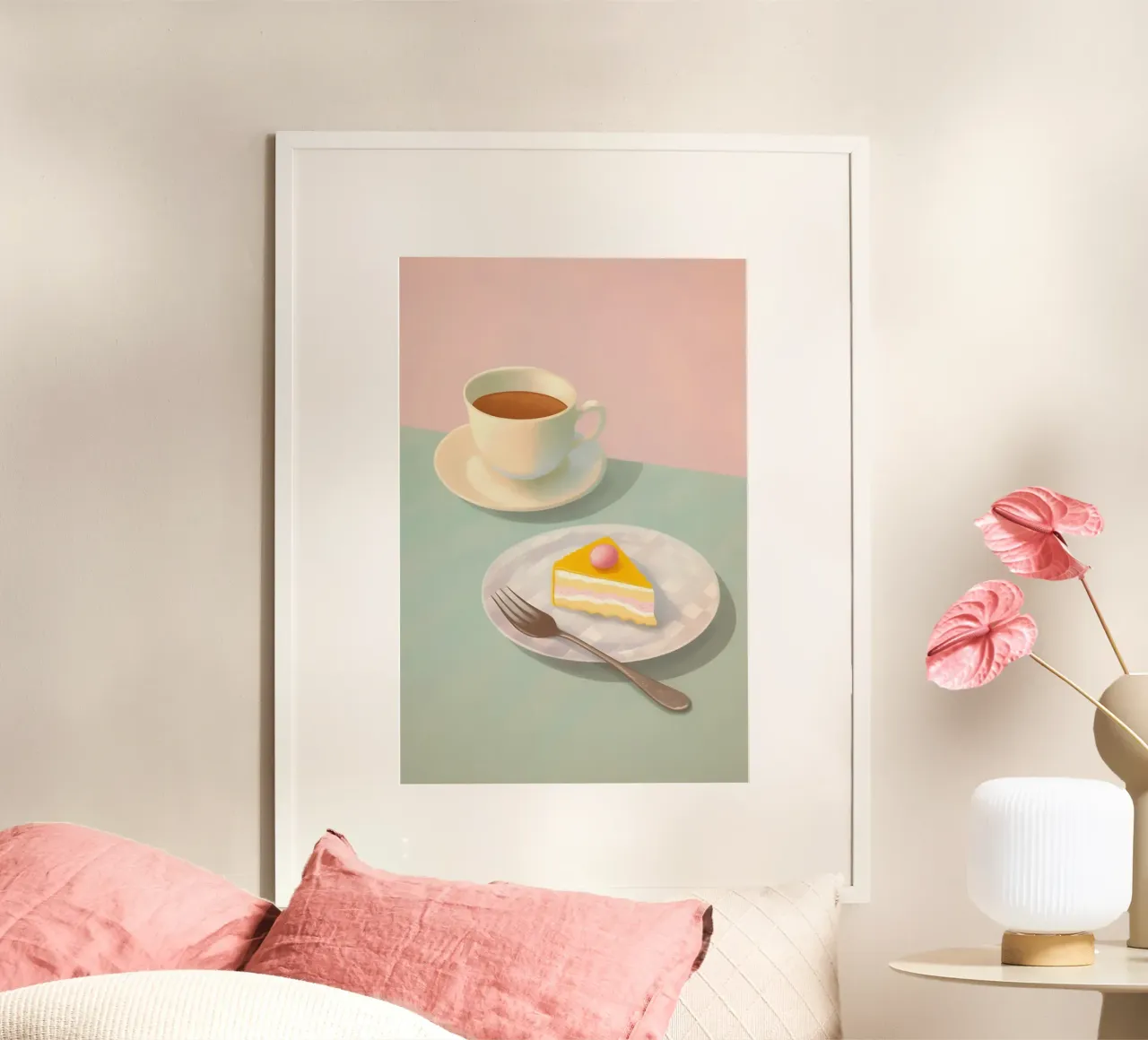 Tempo di torte in pastello poster da Carinaprint
