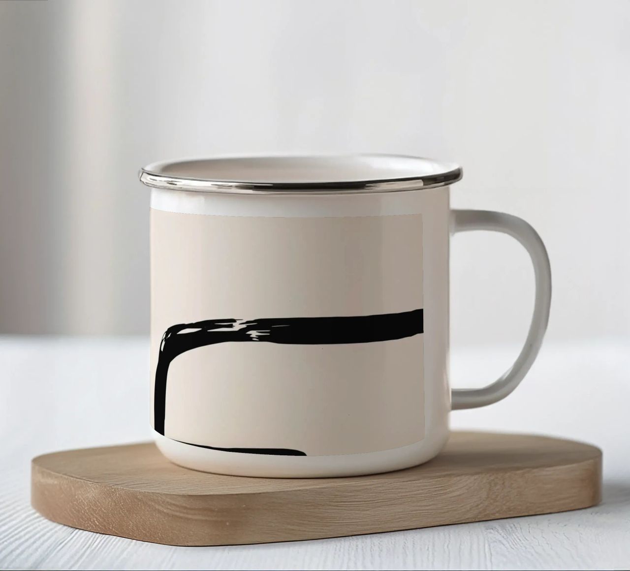 Arte astratta con pennello - Moderna e minimalista tazza in smalto da Whole©