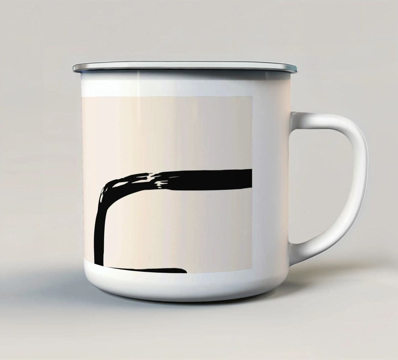 Arte astratta con pennello - Moderna e minimalista tazza in smalto da Whole©