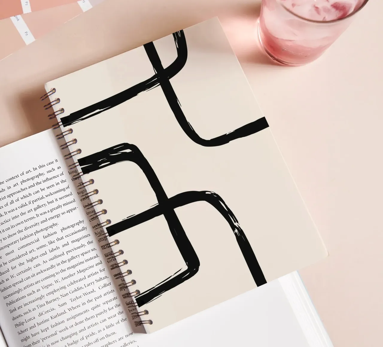 Abstrakte Pinselkunst – Modern & Minimalistisch Ringbuch von Whole©