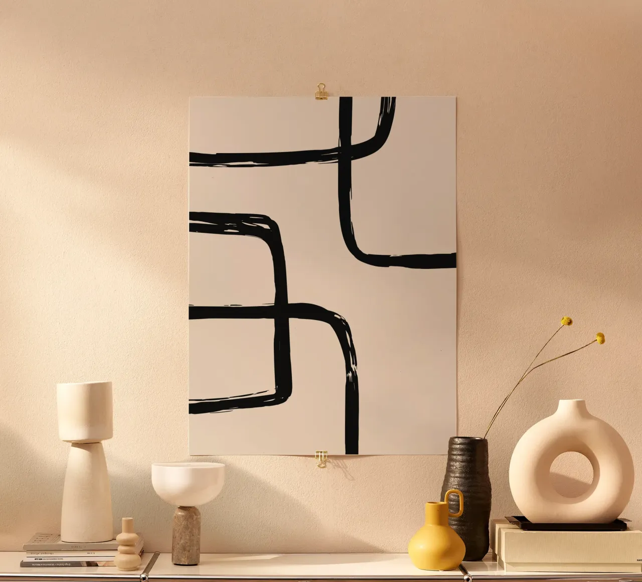 Arte astratta con pennello - Moderna e minimalista carta hahnemühle da Whole©