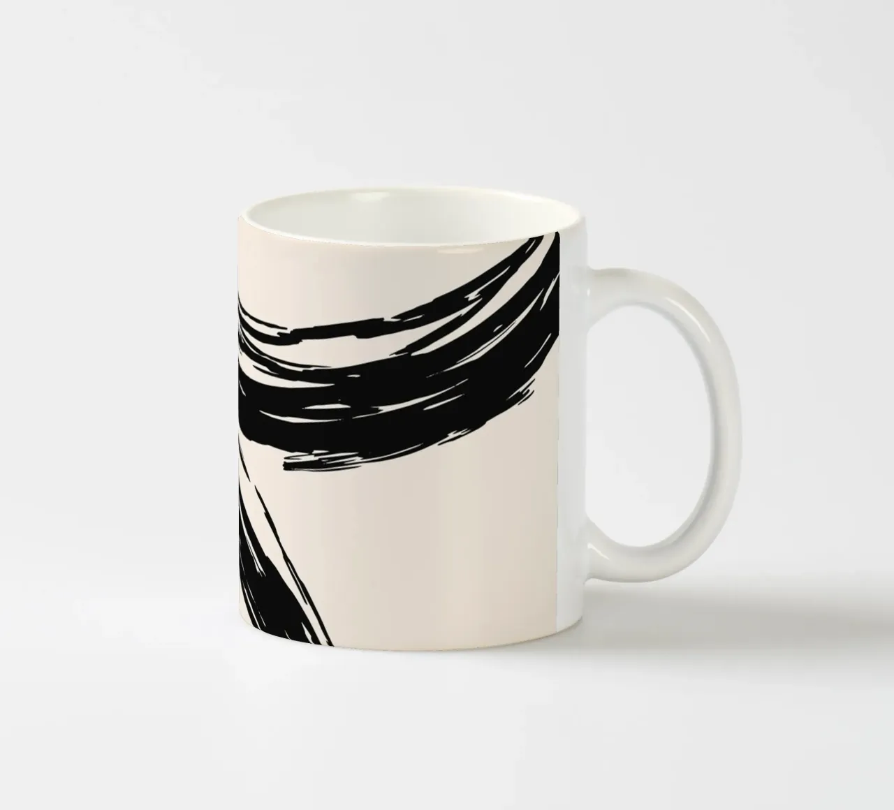 Abstrakte Kreis-Pinselkunst – Stilvoll & Modern Keramik Tasse von Whole©