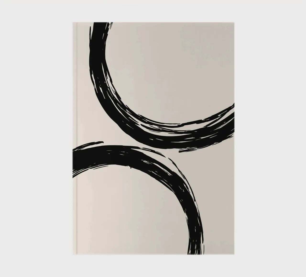 Abstract circle brush art - Stylish & modern notebook by Whole©