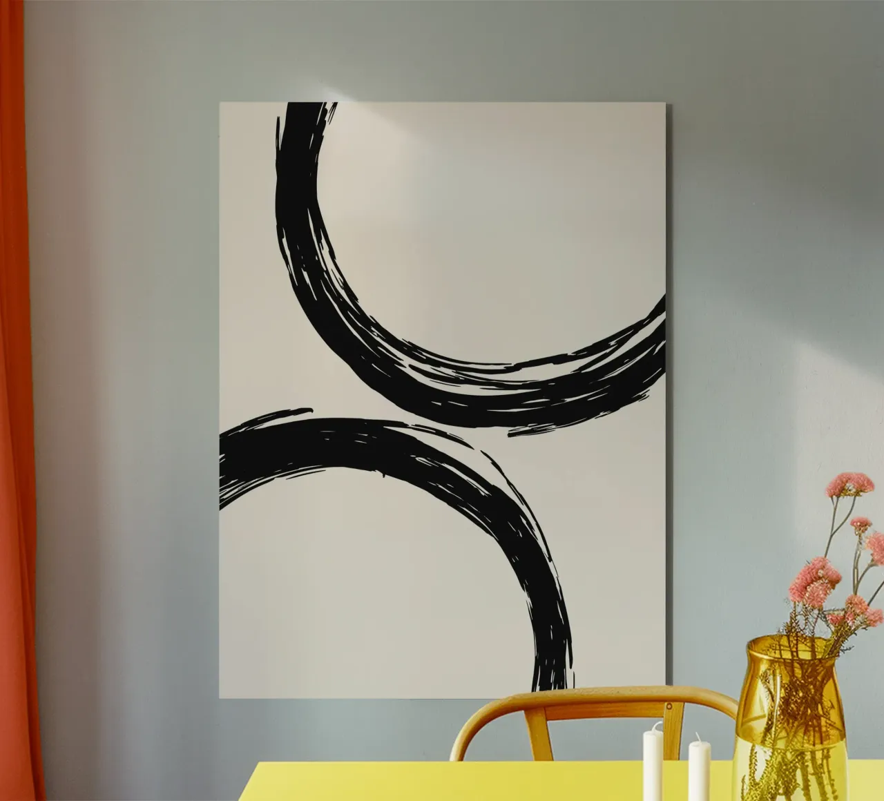 Abstract circle brush art - Stylish & modern forex plate by Whole©