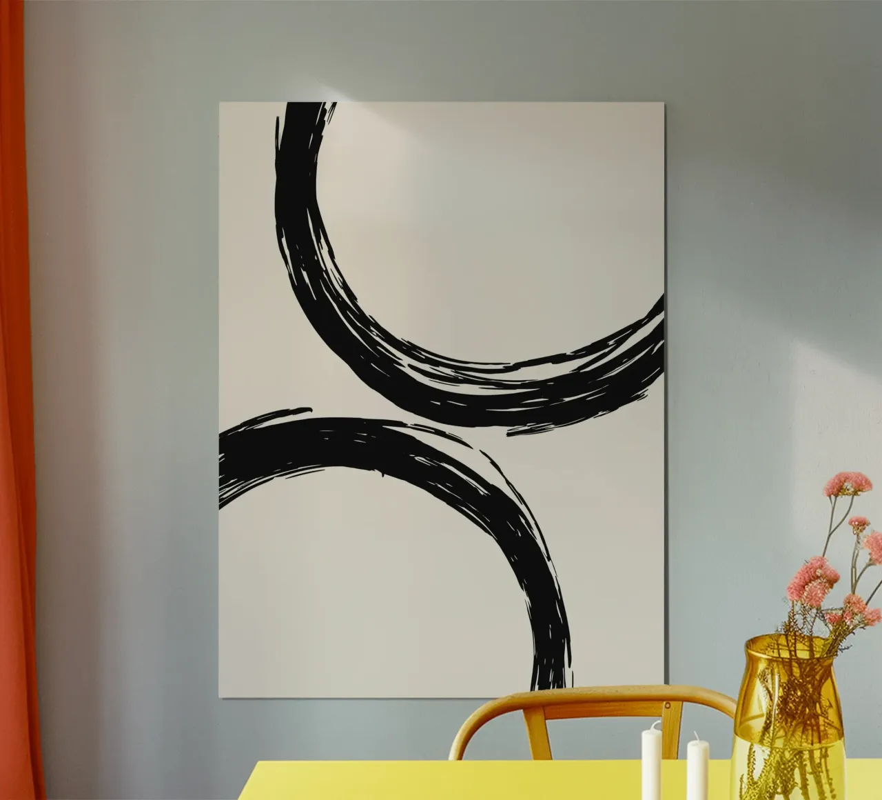 Abstract circle brush art - Stylish & modern poster by Whole©
