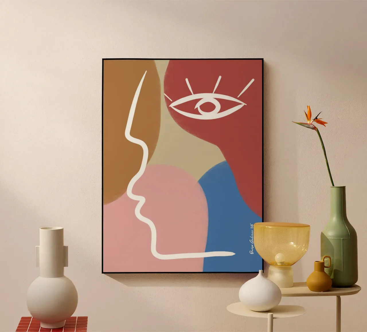 Celestial Murmurs acryl van Mike Leymi