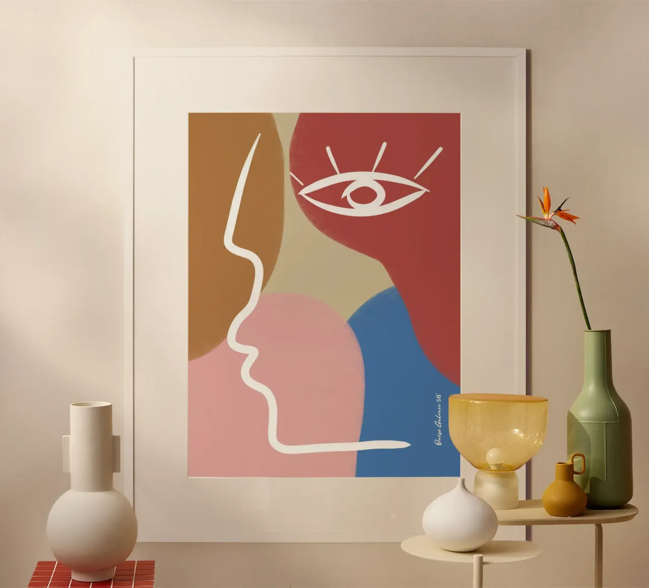 Celestial Murmurs poster con telaio in legno da Mike Leymi