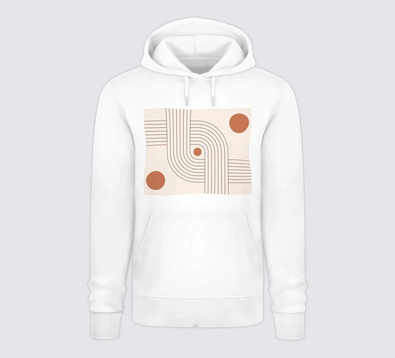Line art retrò - boho e minimalista felpa con cappuccio da Whole©