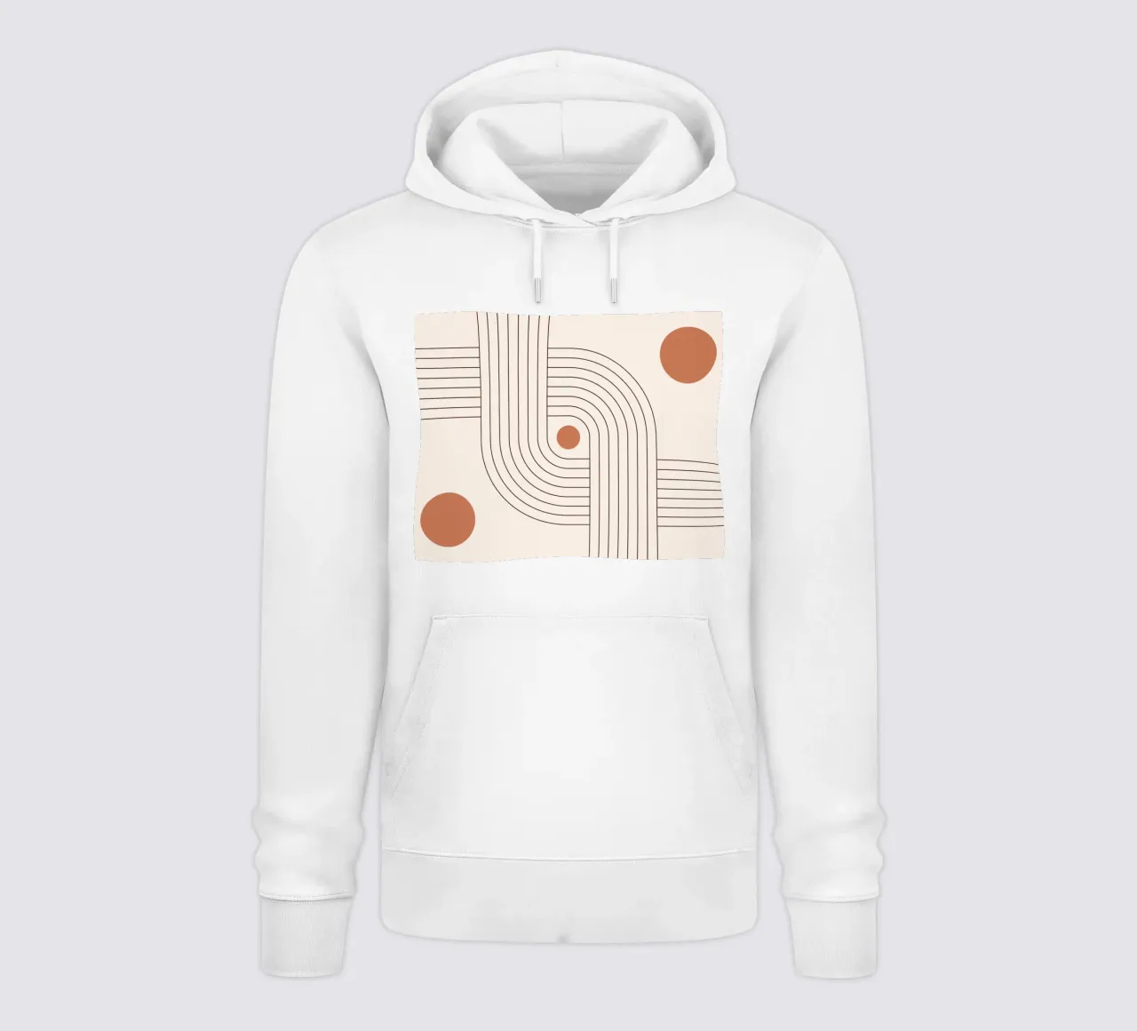 Line art retrò - boho e minimalista felpa con cappuccio da Whole©