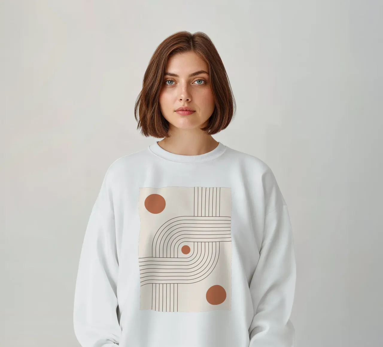 Retro lijnkunst - boho & minimalistisch sweatshirt van Whole©
