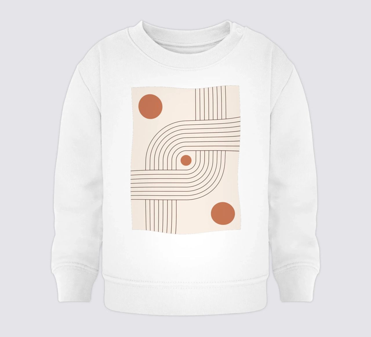 Line art retrò - boho e minimalista felpa neonato da Whole©