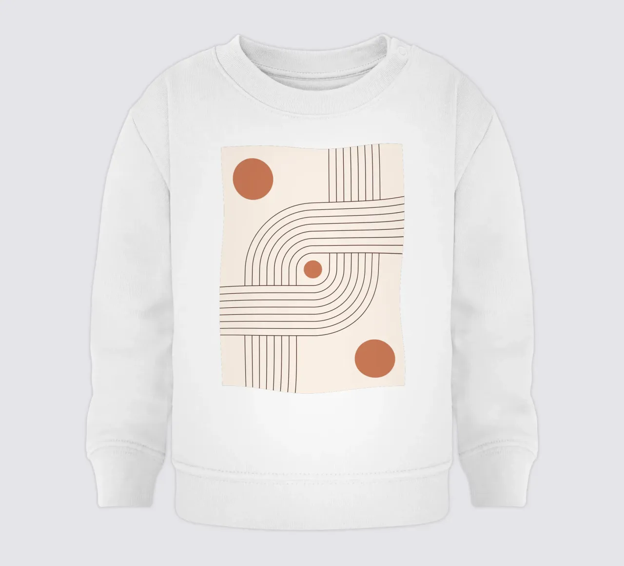 Line art retrò - boho e minimalista felpa neonato da Whole©