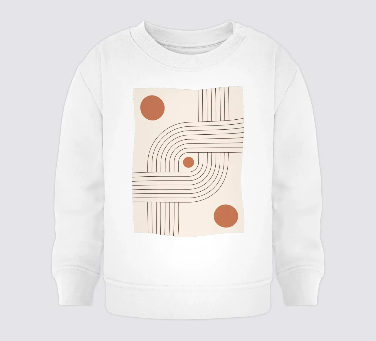 Retro line art - boho & minimalist baby sweatshirt by Whole©