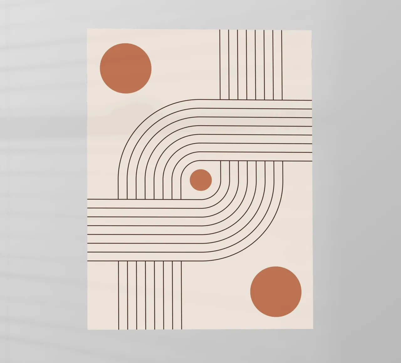 Retro Linienkunst – Boho & Minimalistisch Backlit Folie von Whole©