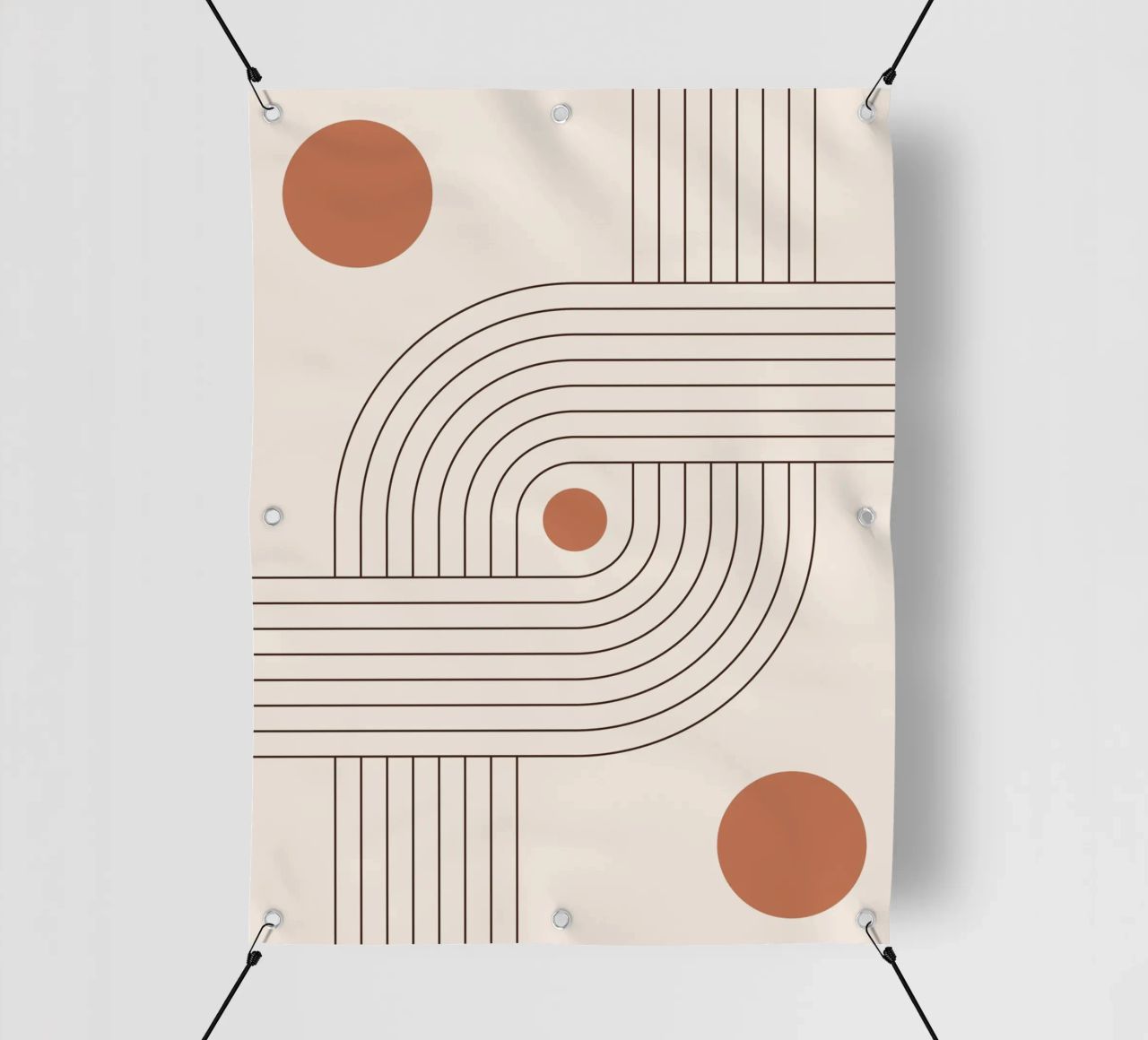 Line art retrò - boho e minimalista telo in pvc da Whole©