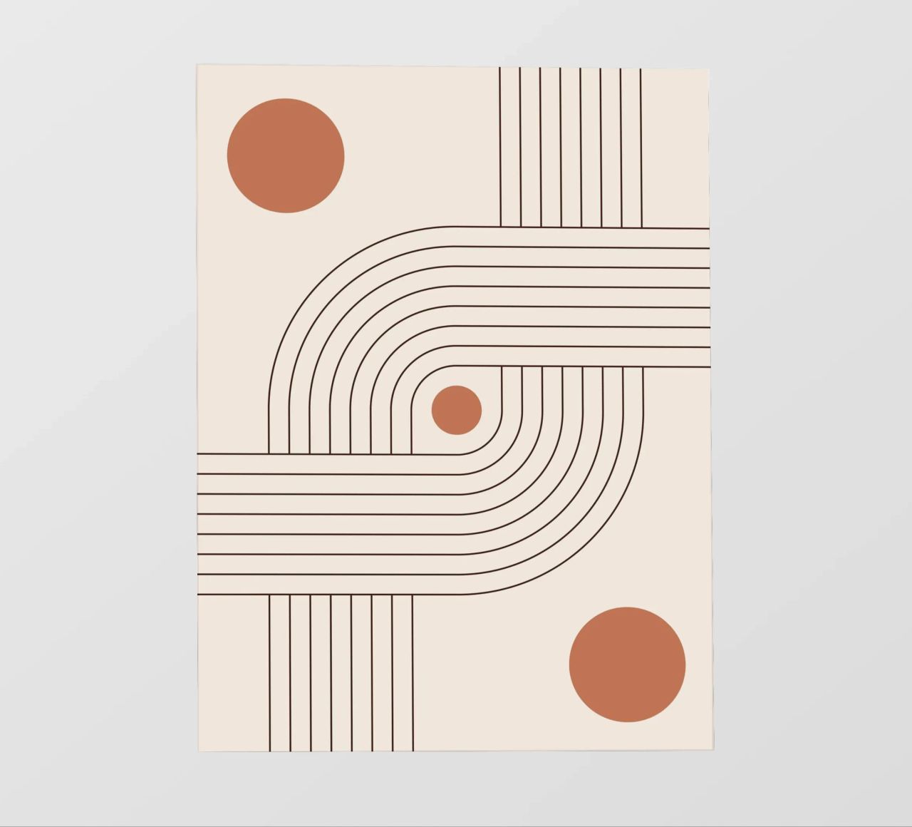 Line art retrò - boho e minimalista telo in pvc da Whole©