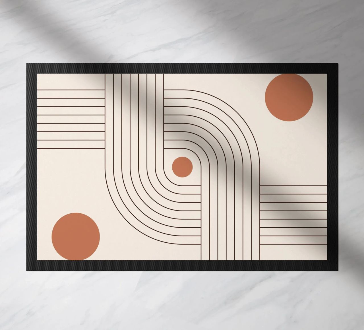 Line art retrò - boho e minimalista zerbino da Whole©