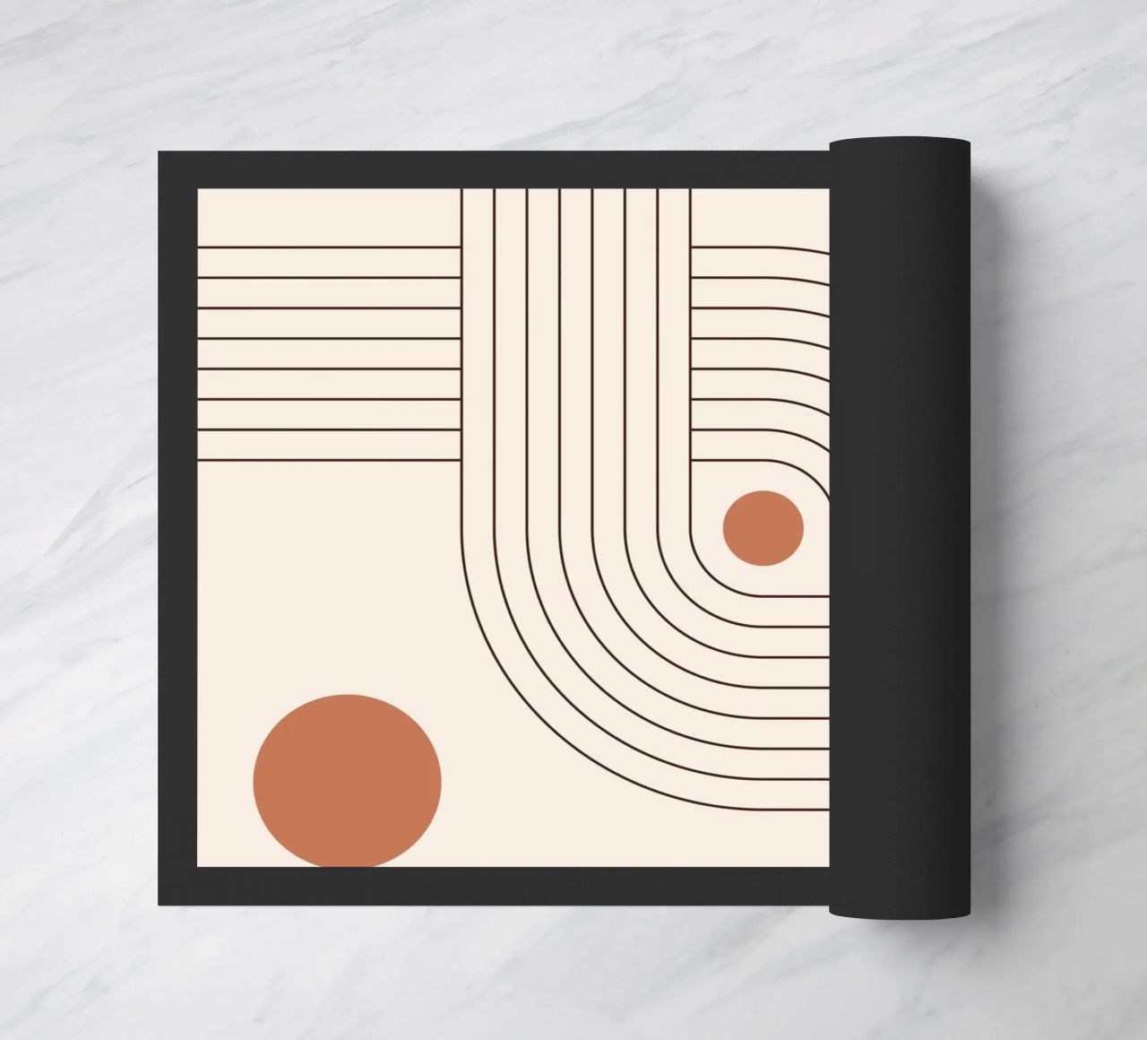 Line art retrò - boho e minimalista zerbino da Whole©