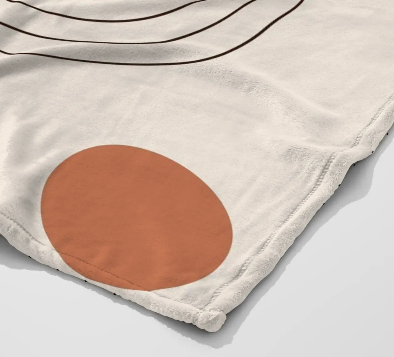 Line art retrò - boho e minimalista coperta in pile da Whole©