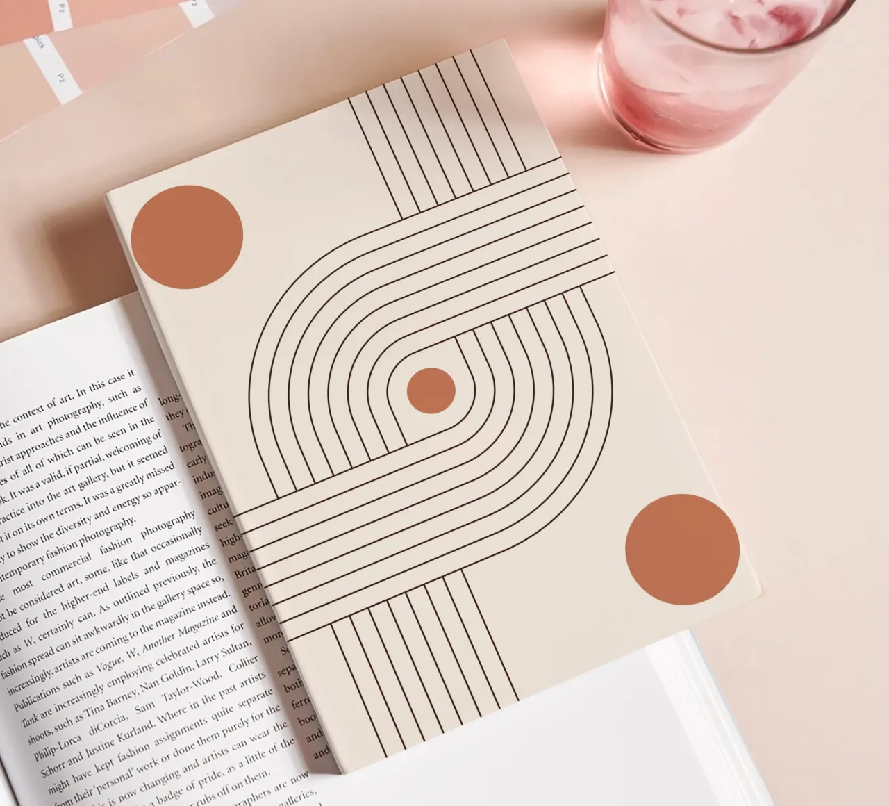 Retro line art - boho & minimalist notebook by Whole©