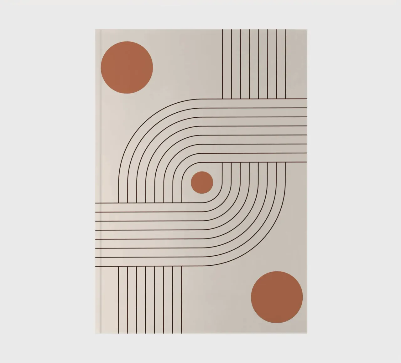 Retro line art - boho & minimalist notebook by Whole©