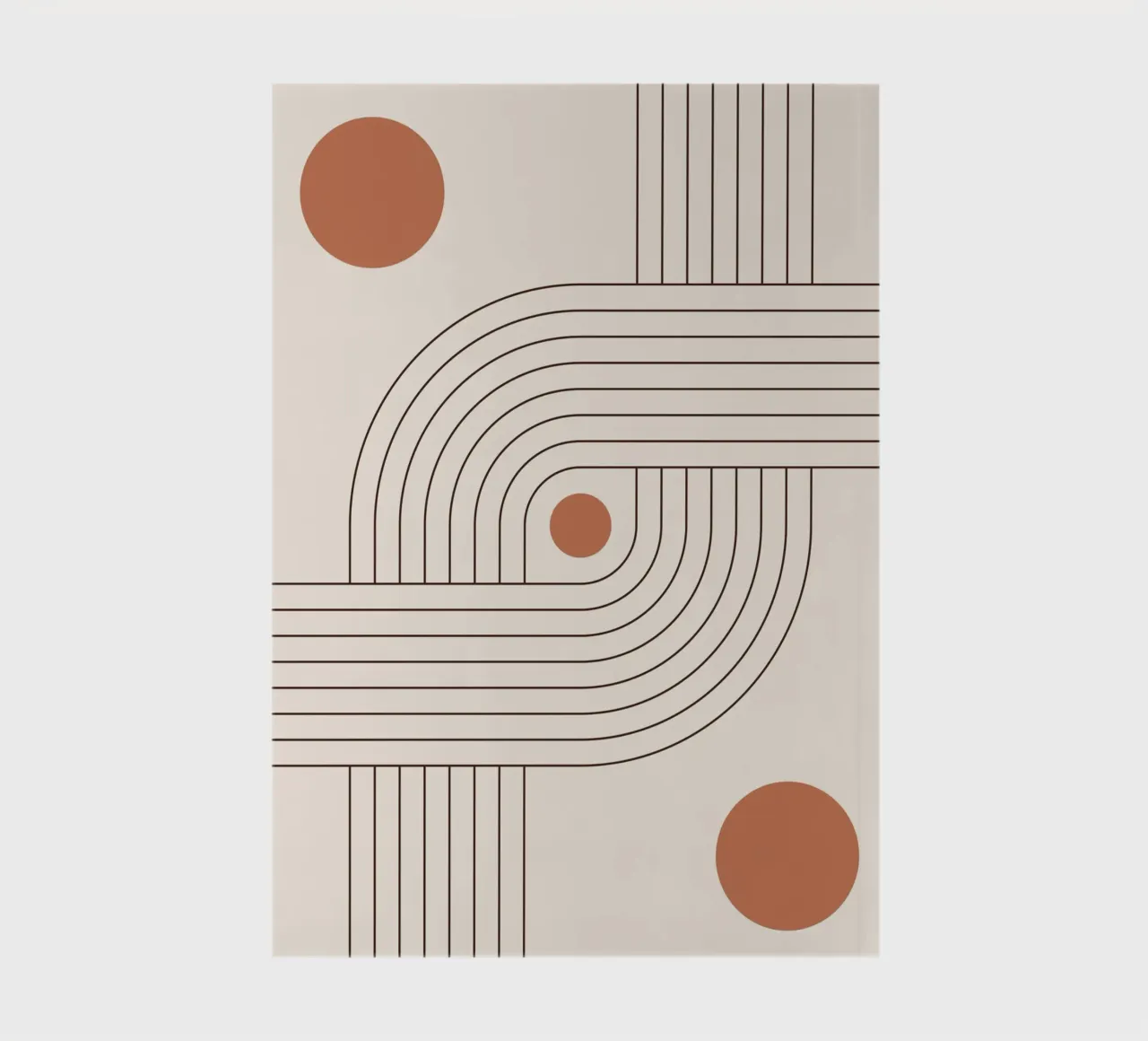 Retro line art - boho & minimalist notebook by Whole©