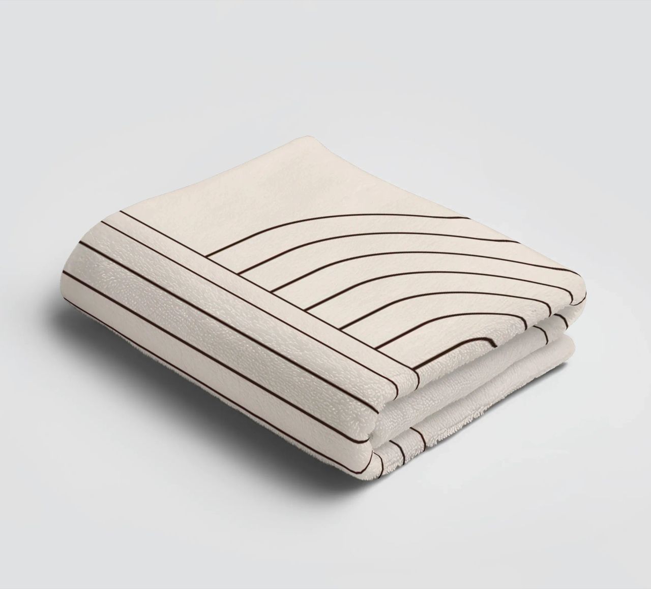 Retro line art - boho & minimalist towel by Whole©