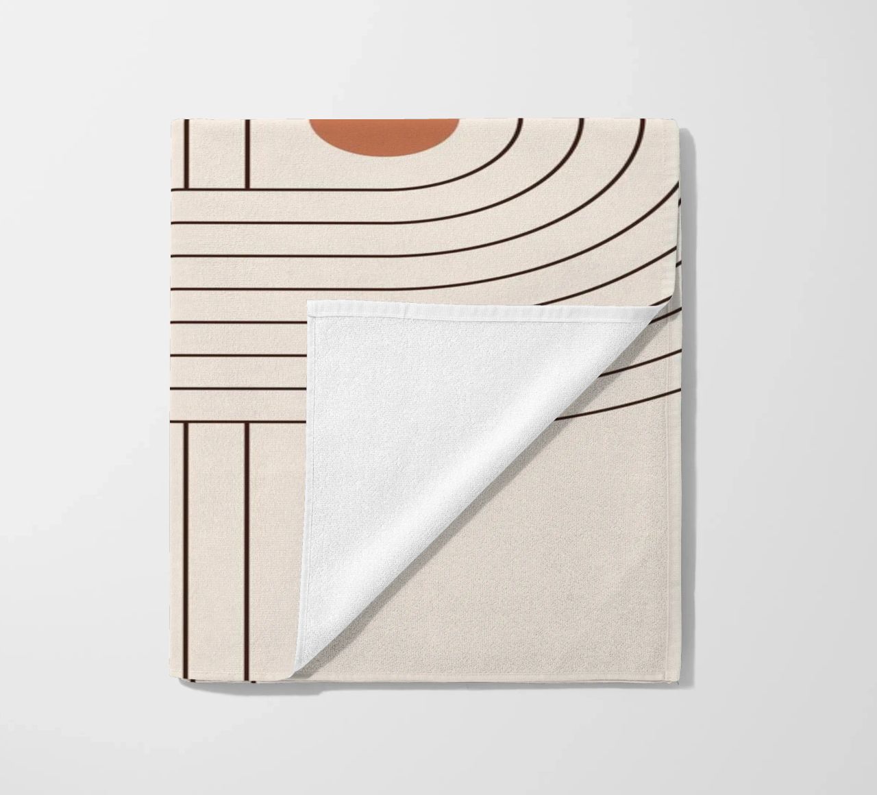 Line art retrò - boho e minimalista telo mare da Whole©