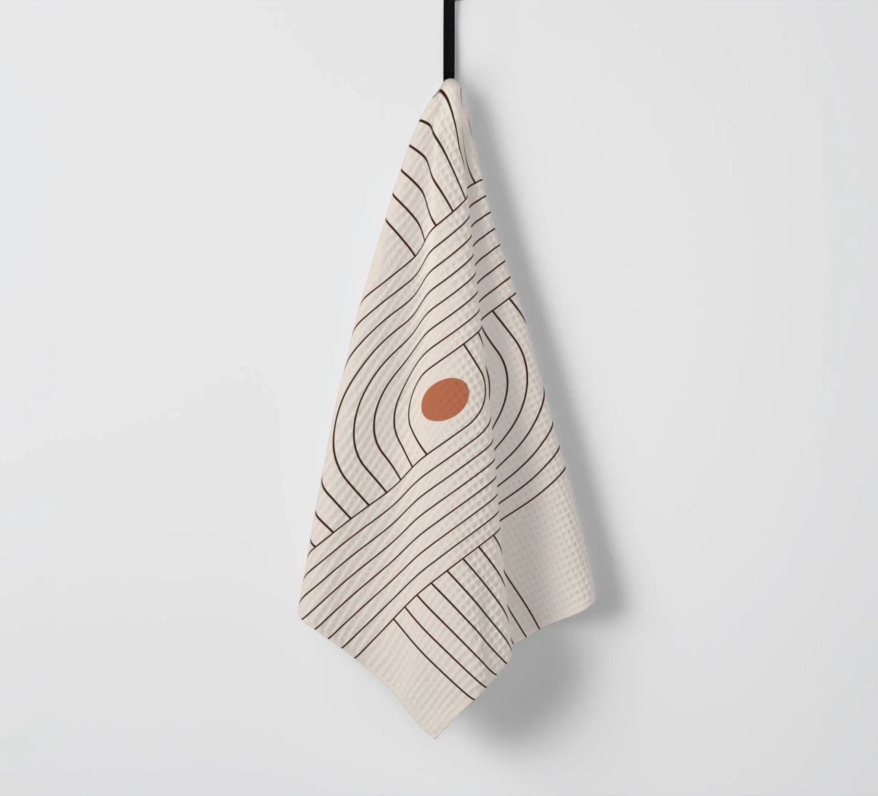 Art linéaire rétro - Boho & Minimaliste torchon de Whole©