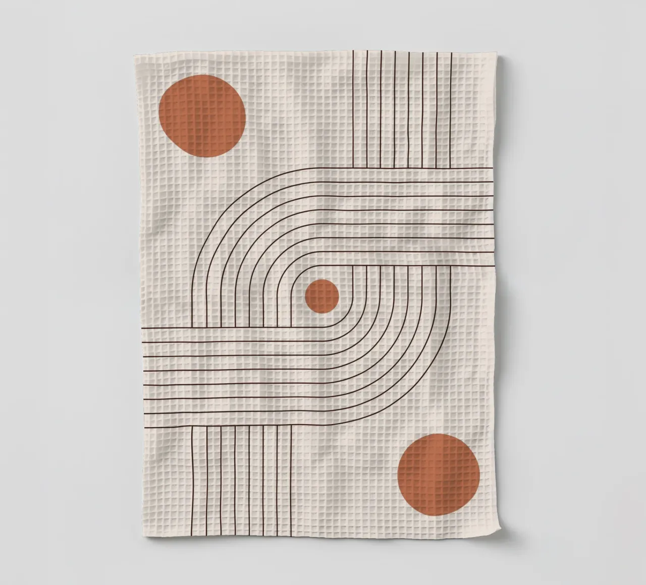 Art linéaire rétro - Boho & Minimaliste torchon de Whole©