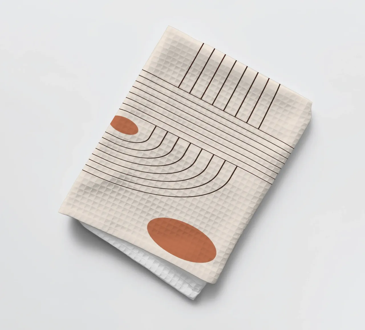 Art linéaire rétro - Boho & Minimaliste torchon de Whole©