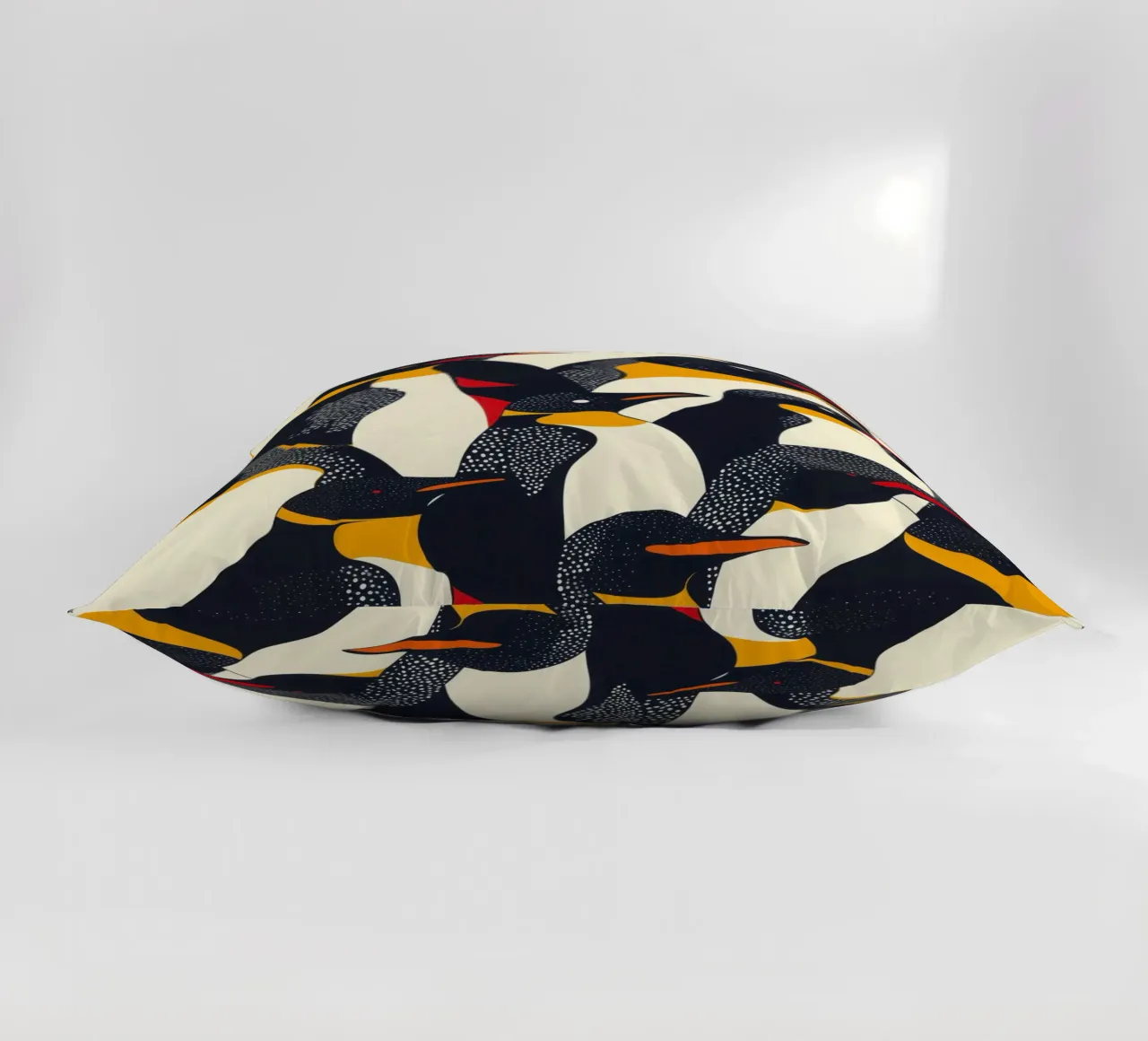 Decorative abstract penguin pattern decorative cushion by Autofocus