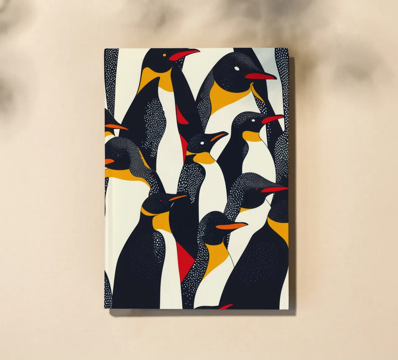 Decorative abstract penguin pattern notebook by Autofocus