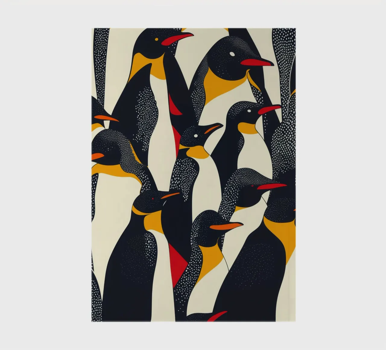 Decorative abstract penguin pattern notebook by Autofocus
