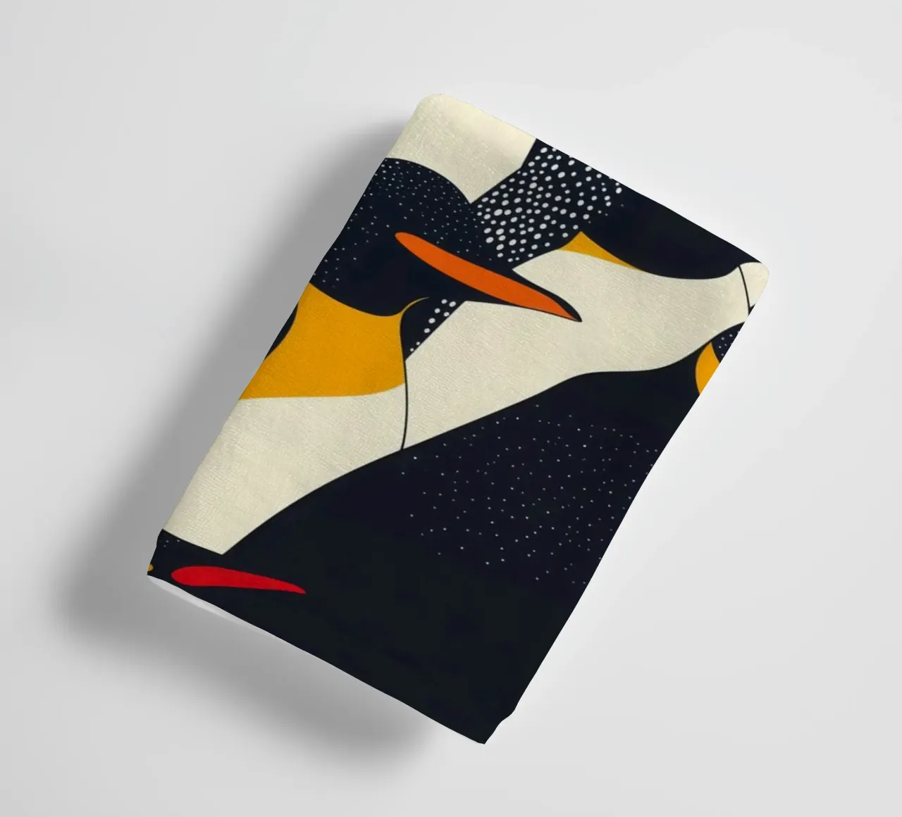 Decorative abstract penguin pattern towel by Autofocus