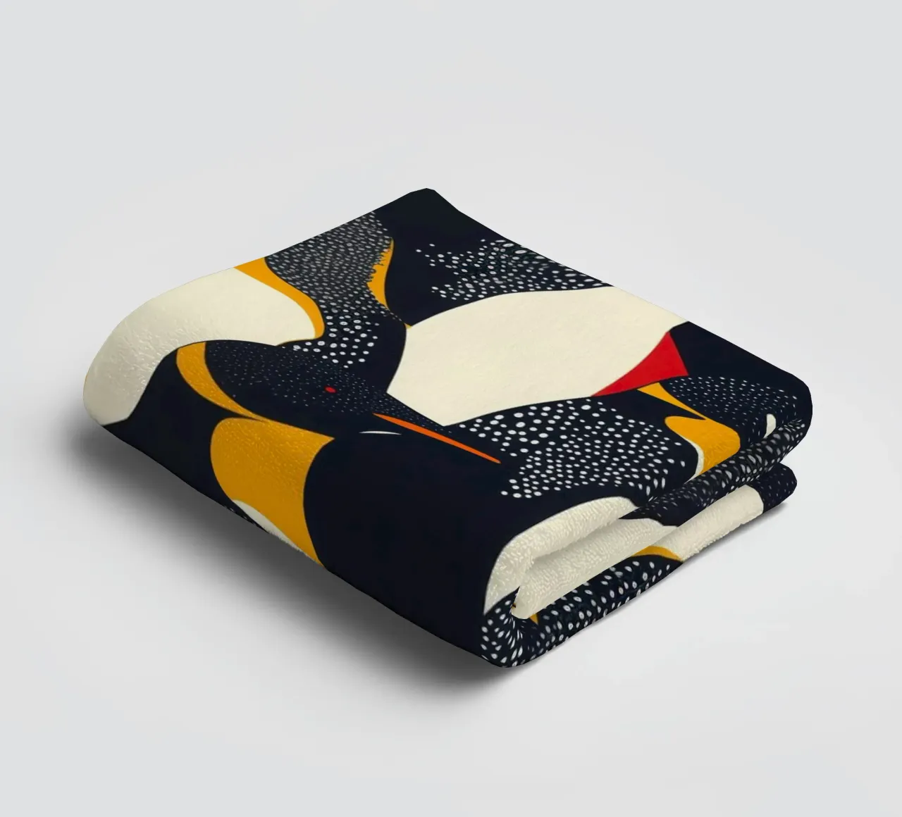 Decorative abstract penguin pattern towel by Autofocus