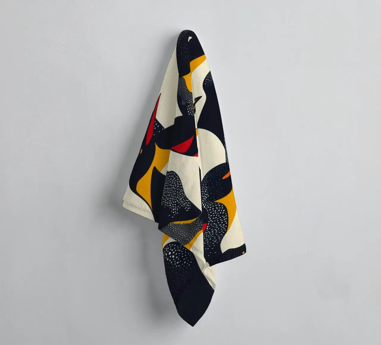 Decorative abstract penguin pattern towel by Autofocus