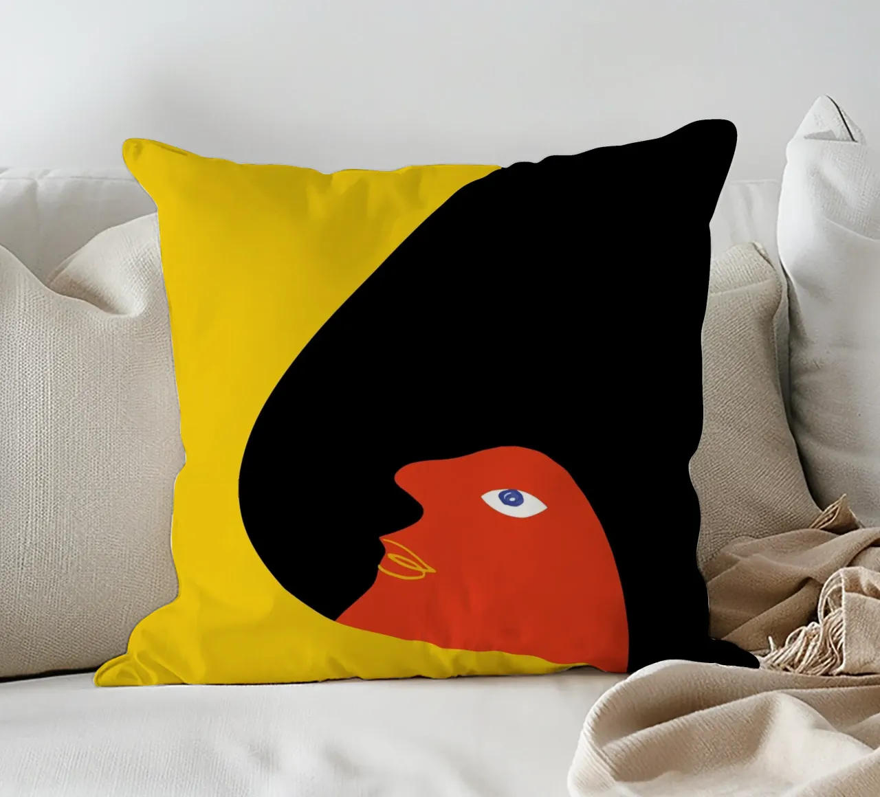 Colourful Abstract Bird - Modern & Dynamic decorative cushion by Whole©