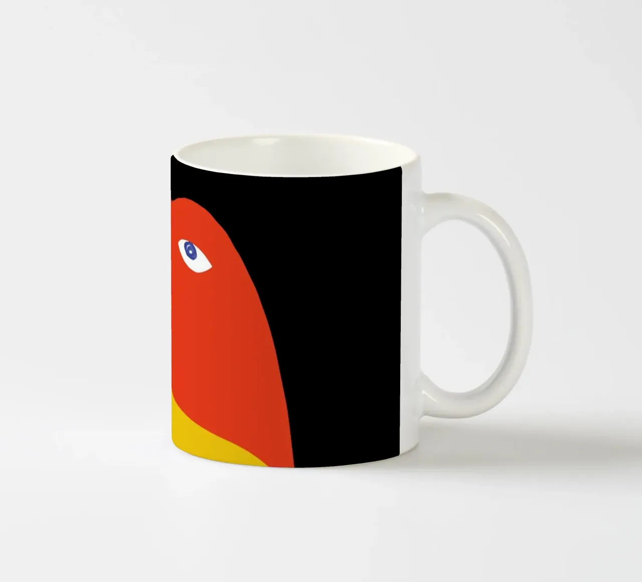 Kleurrijke abstracte vogel - Modern & dynamisch keramische mok van Whole©