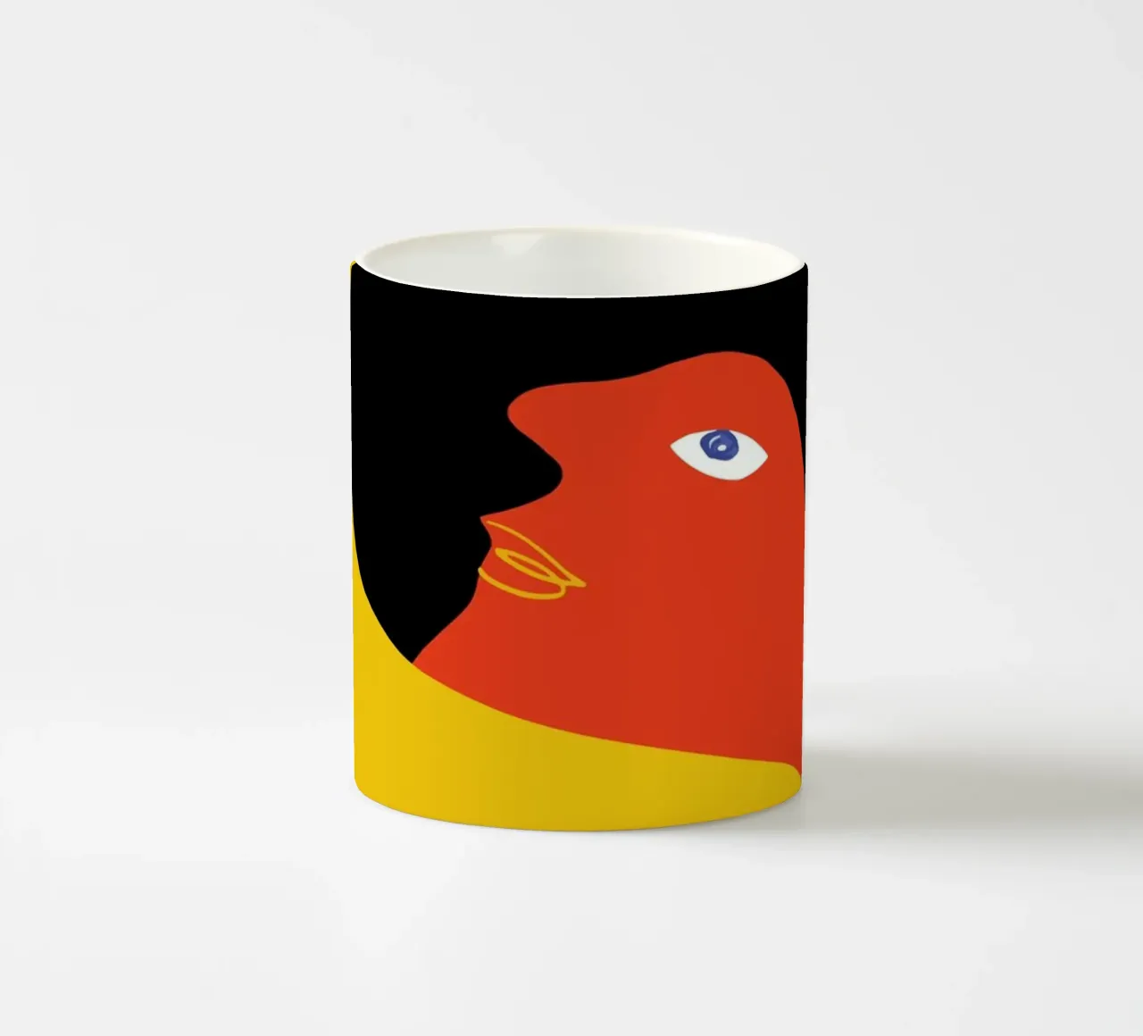 Kleurrijke abstracte vogel - Modern & dynamisch keramische mok van Whole©