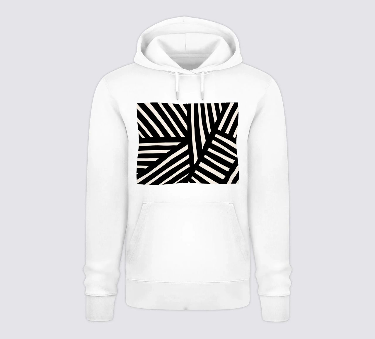 Linea di design ispirata alla zebra - moderna e astratta felpa con cappuccio da Whole©