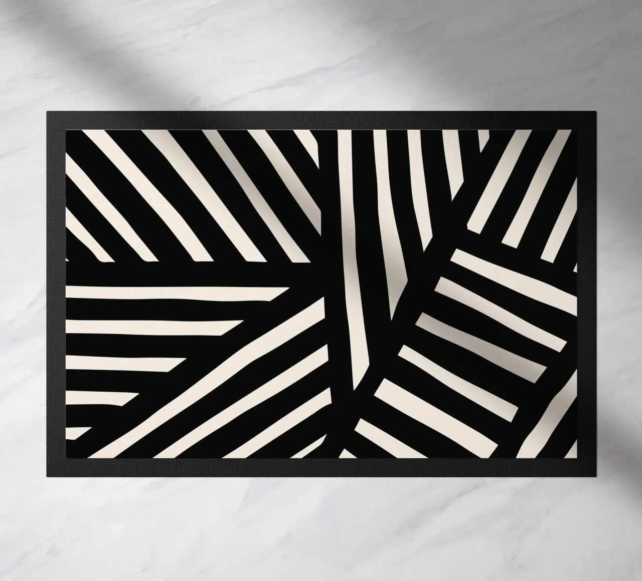 Linea di design ispirata alla zebra - moderna e astratta zerbino da Whole©