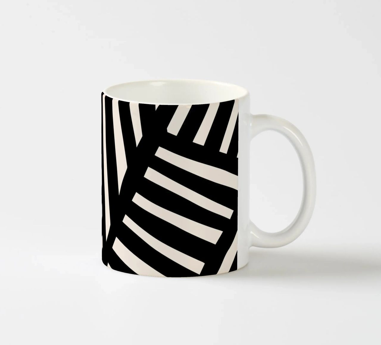 Linea di design ispirata alla zebra - moderna e astratta tazza in ceramica da Whole©