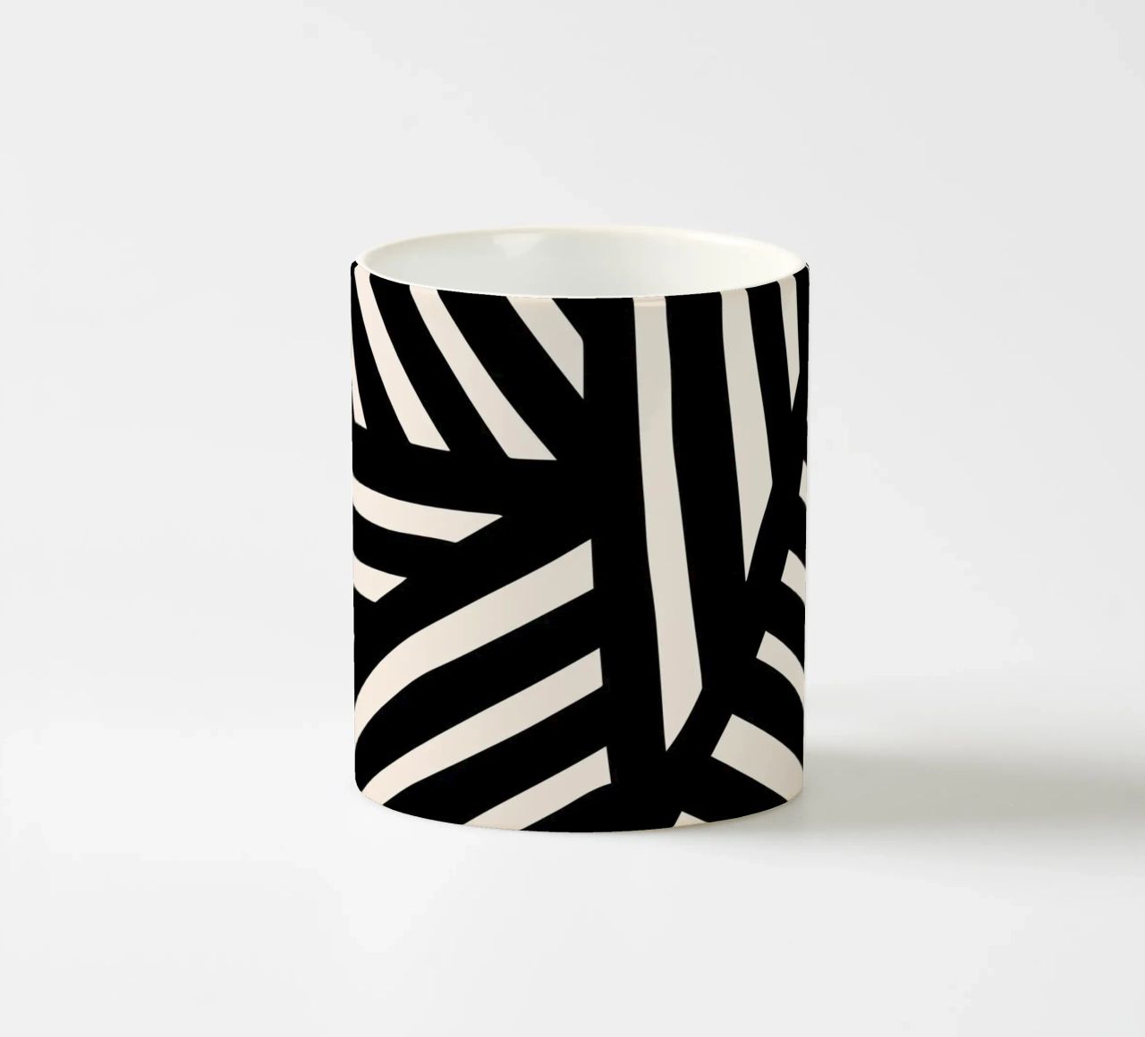 Linea di design ispirata alla zebra - moderna e astratta tazza in ceramica da Whole©
