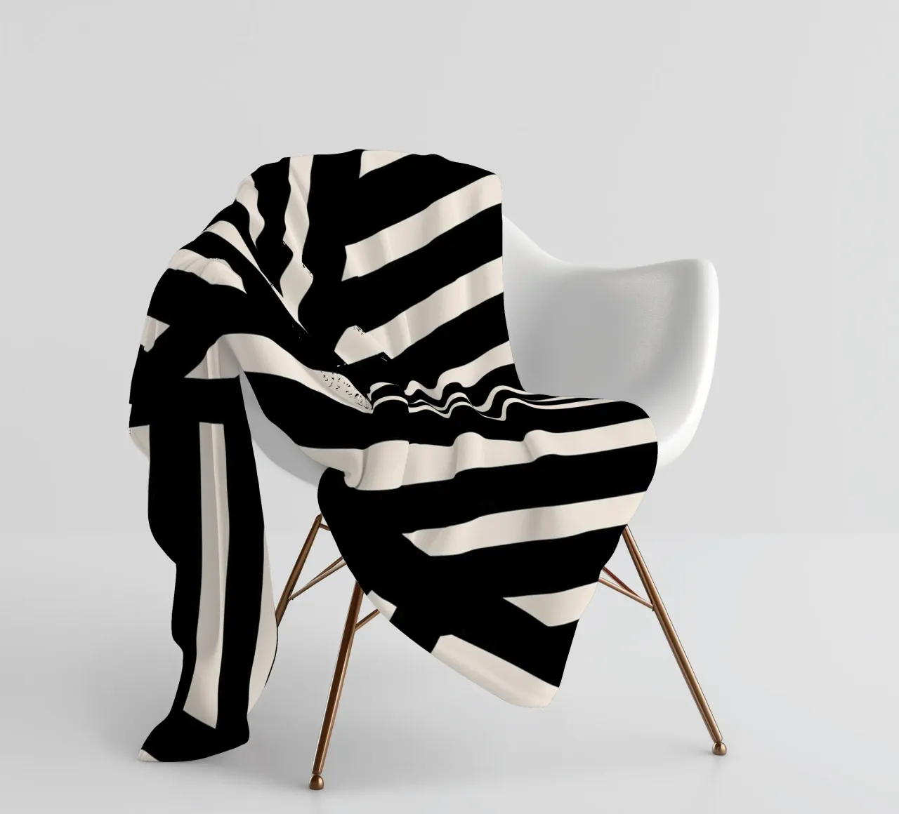 Linea di design ispirata alla zebra - moderna e astratta coperta in pile da Whole©